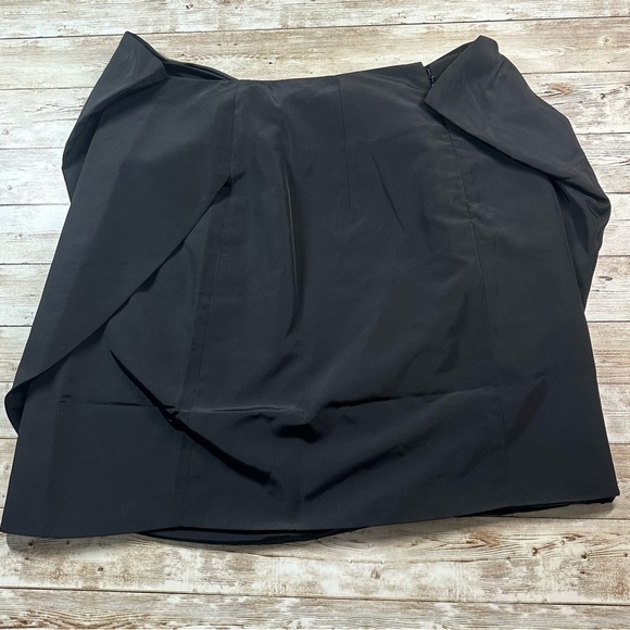 Farm Rio Black Taffeta Mini Skirt Large Side Bow Size Small NWT - Picture 5 of 13